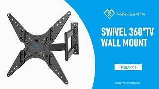 PSMFK1 Super Slim Full Motion TV Wall Mount for 23quot – 60quot TVs  PERLESMITH [upl. by Ronalda]