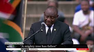 Prince Mangosuthu Buthelezi  President Ramaphosa delivers eulogy [upl. by Tedmann257]