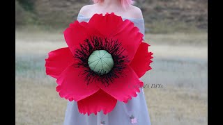 134 Mac gigant din hartie creponata  Giant paper poppy [upl. by Yseulta]