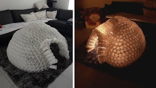 How to Build an Igloo with plastic cups DIY  build childrens cabin [upl. by Einiffit]