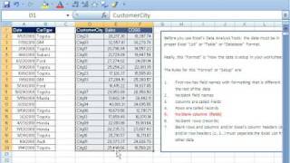 Highline Excel Class 14 How To Setup Data in Excel [upl. by Aratak]