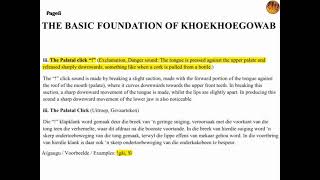 Khoekhoegowab  Segment 1 Intro Clicks Tongue Exercises [upl. by Joslyn]