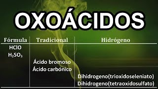 OXOÁCIDOS formulación tradicional y de hidrógeno  Formulación Inorgánica  IUPAC 2005 [upl. by Yna]