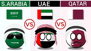 Saudi Arabia vs UAE vs Qatar  Country Comparison [upl. by Ynnek]