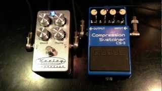 Keeley C4 Compressor vs Vintage MIJ Boss CS3 Compressor [upl. by Wehrle73]