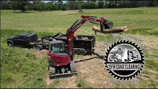 Debris Removal with Our Tilt Bed Dump Trailer  DFW Land Clearing [upl. by Cliff867]