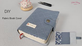 ブックカバー 作り方 簡単how to make a bible cover easy book cover tutorial：（2021） [upl. by Enert]