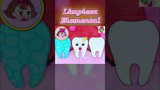 ¡Limpiando los Dientes de los Cuatro Elementos 🌊🔥🌱🌬️ elements teethcleaning funny pappercraft [upl. by Sanez877]