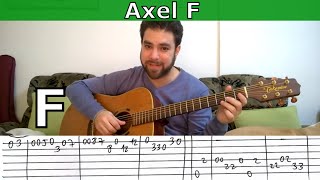 Fingerstyle Tutorial Axel F aka Crazy Frog  Guitar Lesson w TAB [upl. by Iene]