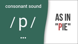 Consonant Sound  p  as in quotpiequot  American English Pronunciation [upl. by Nirak]