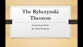 The Rybczynski Theorem [upl. by Otrevogir]