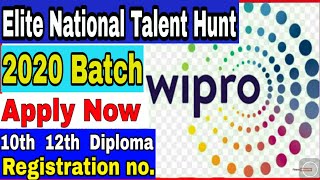 How to fill Wipro National Talent Hunt 2020 Batch Enter 10th diploma Registration number InfraMind [upl. by Nisaj650]