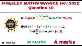 How to Solve Rational functions and DifferentiationNOV 2022 Elective MATHQ10wassce maths [upl. by Armillia880]