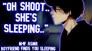 M4F Your Boyfriend Finds You Sleeping in His Bed Sleep Aid Boyfriend ASMR [upl. by Nannaihr797]