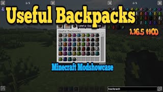 Minecraft 1165  Useful Backpacks Mod [upl. by Ragan89]