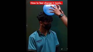 Exploring the power of static electricity through frictional charging Shorts scienceexperiment [upl. by Amice]