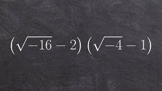 Algebra 2  How to multiply to complex numbers using foil sqrt16  2 sqrt4  1 [upl. by Aicert]