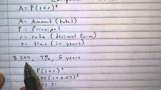 Compound Interest Compounded Annually [upl. by Eirrek554]