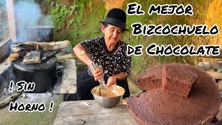 El mejor BIZCOCHUELO de chocolate hecho en leña [upl. by Anneg]