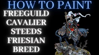 How to Paint CITIES OF SIGMAR STEEDS BLACK [upl. by Ellerrehc]