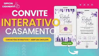 CONVITE CASAMENTO WHATSAPP INTERATIVO NO CANVA I TUTORIAL FÁCIL [upl. by Kwapong]