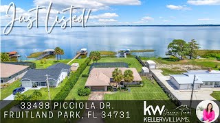 JUST LISTED 33438 PICCIOLA DR FRUITLAND PARK  FL LAKEFRONT HOME FOR SALE  FL CHAIN OF LAKES [upl. by Kcirrad]