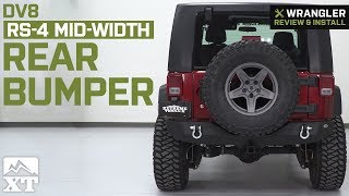 Jeep Wrangler JK DV8 OffRoad RS4 Mid Width Rear Bumper 20072018 Review amp Install [upl. by Jacinta]