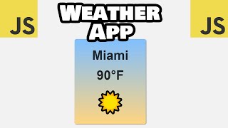 Build a JavaScript WEATHER APP in 30 minutes ☀️ [upl. by Rockey]