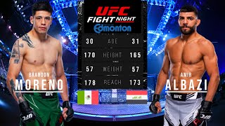 BRANDON MORENO vs AMIR ALBAZI FULL FIGHT UFC EDMONTON [upl. by Lativa875]