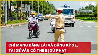 Chỉ mang bằng lái và đăng ký xe tài xế vẫn có thể bị xử phạt  Báo Lao Động [upl. by Michon159]