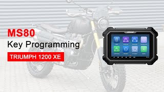 OBDSTAR MS80 TRIUMPH 1200 XE Key Programming Re Register All Keys [upl. by Paradies]