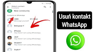 Jak usunąć kontakt WhatsApp 2025  Usuń kontakt WhatsApp  Usuń kontakt WhatsApp [upl. by Grous]