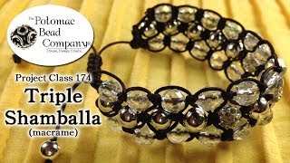 Make a Triple Shamballa Bracelet [upl. by Nims]