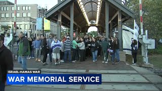 Chicagoarea demonstrators honor lives lost as IsraelHamas war set to mark 1 year [upl. by Kerman]