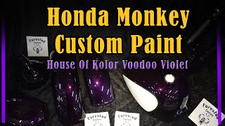 Honda Monkey CUSTOM paint House of Kolor flakes and Kandy [upl. by Goldfinch]