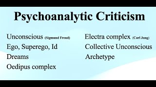 Psychoanalytic Criticism [upl. by Oironoh334]