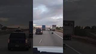 Two truckers avoid hitting a WHEELBARROW on the interstate [upl. by Trevor164]