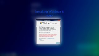 Installing Windows 8 7790 [upl. by Zoe]