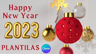 Plantillas Feliz año nuevo 2023 Canva felizañonuevo 2024 [upl. by Norud464]