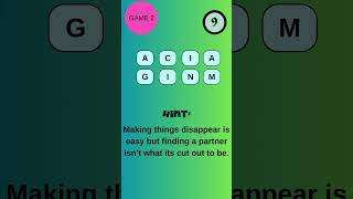 UNSCRAMBLE IT WORD GAME SHORT 5 game challenge fun [upl. by Eislrahc]