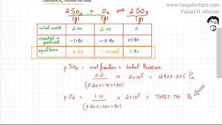 2  9701w14qp21  Equilibrium Constant Kp Partial Pressure [upl. by Enyale290]