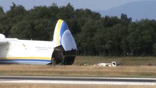 Antonov An225 Mriya UR82060 Arrival  Basel EuroAirport 280613 [upl. by Booze]