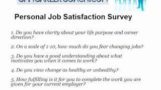 Personal Job Satisfaction Survey  10 Questions [upl. by Culhert]