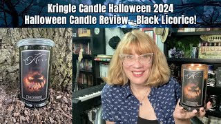 Kringle Candle Halloween 2024 Halloween Candle Review  Black Licorice [upl. by Eelek741]