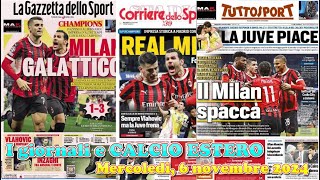 I giornali e CALCIO ESTERO Mercoledì 6 novembre 2024 [upl. by Asehr]