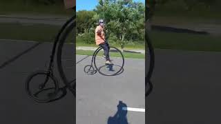 Penny farthing unicycling high wheel unicycles mike arotsky funny line [upl. by Davies]