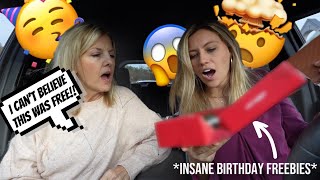 Getting BIRTHDAY FREEBIES for 24 Hours shocking 😱🤯🥳 [upl. by Minardi]