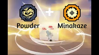 Powder and Minakaze Combo  Shindo Life [upl. by Llerej395]