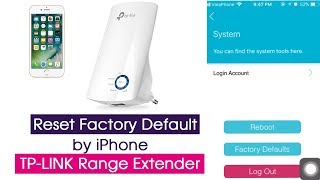 iPhone Reset to Factory Defaults TPLINK Range Extender  NETVN [upl. by Selassie]