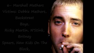 Eminem Top 10 Diss Songs [upl. by Roxie112]